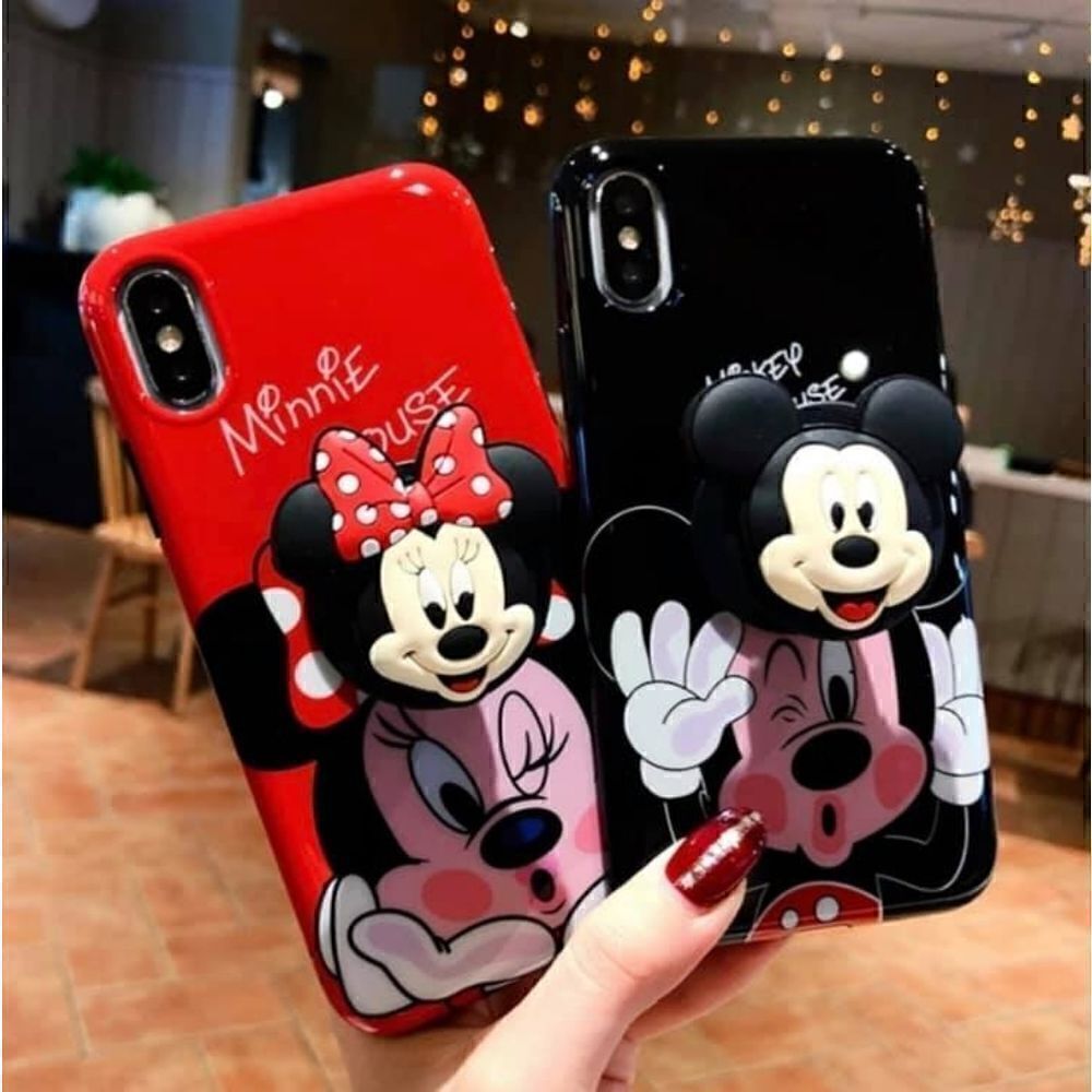 iPhone 7 cute Minnie/Mickey Mousse case with grip